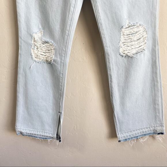 NWT Show Me Your MuMu Brooklyn High Rise Light Wash Raw Hem Jeans - Picture 7 of 10